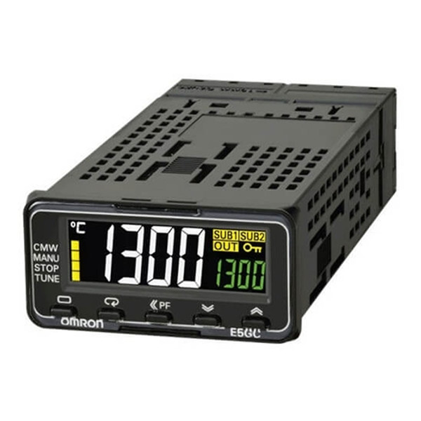 E5GCRX2DCM000 OMRON DIGITAL TEMPERATURE CONTROLLER 24VAC/DC1/32 DIN (24x48mm),2 AUX,1 x relay OUT