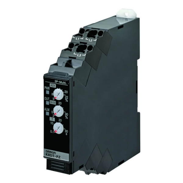 K8DTPZ1CN OMRON MONITORING RELAY 17.5MM , OVER/UNDER VOLTAGEASYMMETRY,PHASE SEQUENCE & LOSS,3-PHASE 3-WIRE,200 TO 240VAC, 1 X SPDT.