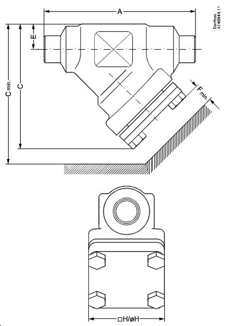 148B5448 Danfoss Strainer housing, FIA 25 - automation24h