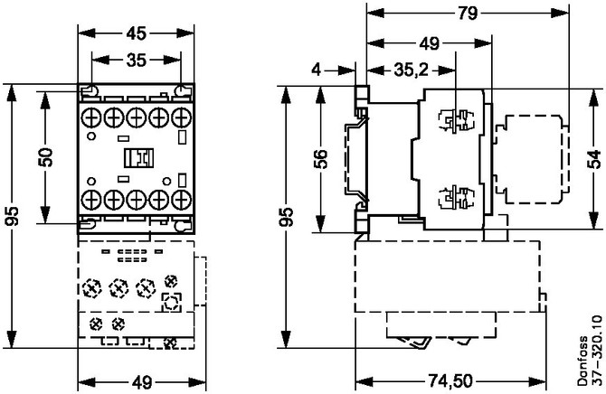 037H350332 Danfoss Contactor, CI 5-5 - automation24h