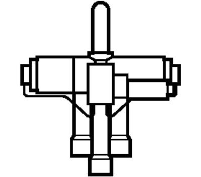 061L1280 Danfoss 4-way reversing valve, STF - automation24h