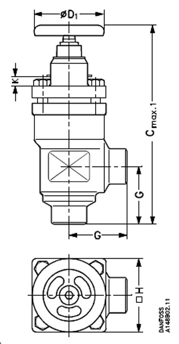 148B5440 Danfoss Shut-off valve, SVA-L 25 - automation24h