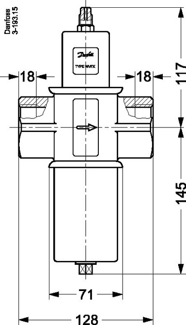 003F1240 Danfoss Pressure operated water valve, WVFX 40 - automation24h