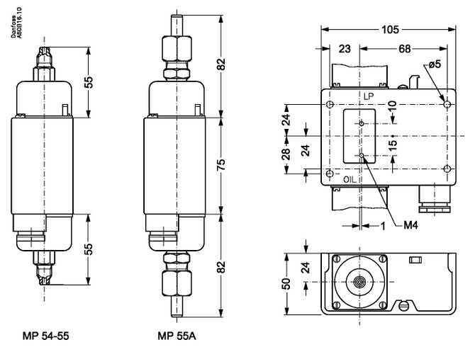 060B029666 Danfoss Differential pressure switch, MP55A - automation24h