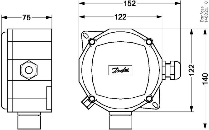 148H5015 Danfoss Gas detecting sensor, GDA EC 1000 - automation24h