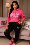 FLY State Hoodie Set – Hot Pink Edition FLY State Hoodie Set – Hot Pink Edition
