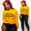 I Am Queen Fly Girl Crew Outfit: Pure Gold/Black