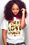First Love Yourself Leopard Tee