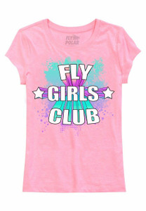 LOVE MYSELF CLOTHES Fly Girls Club Youth Tee Pink