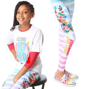 Kids Certified Fly Girl Love Yourself Tee Leggings Set