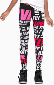 LOVE MYSELF CLOTHES Girls FIRST LOVE YOURSELF ALWAYS Branded Leggings Full Color