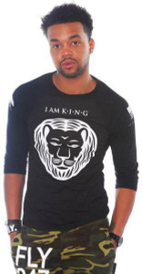 I AM KING BLACK RAGLAN