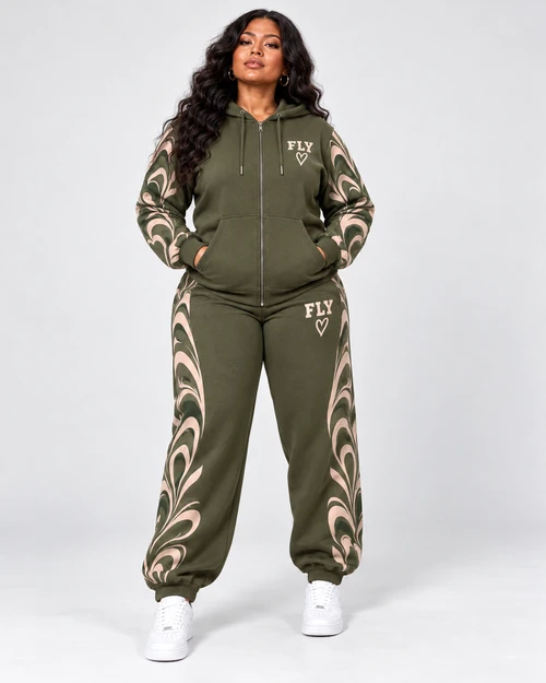 Move Different Signature Zip Set – Olive / Sand / Moss