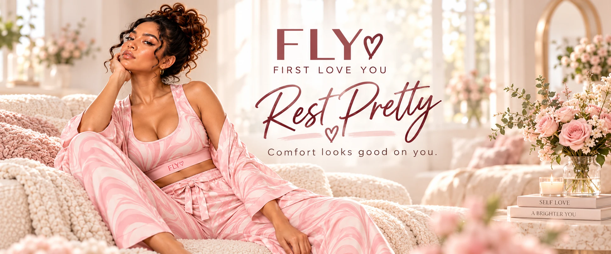 FLY Self-Love Lounge Collection lifestyle banner