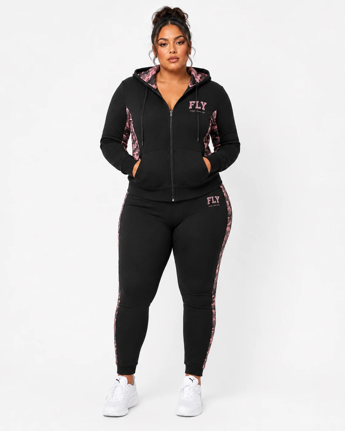 Soft Camo Zip Hoodie Set