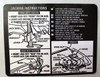 1971 Chevelle Jacking Instructions Decal