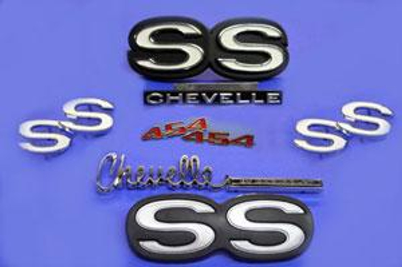 1971-72 Chevelle SS 396 /454 Emblem Kit (without Cowl Induction)