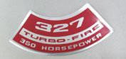 327-325 or El Camino Air Cleaner Decal - Ausley's Parts