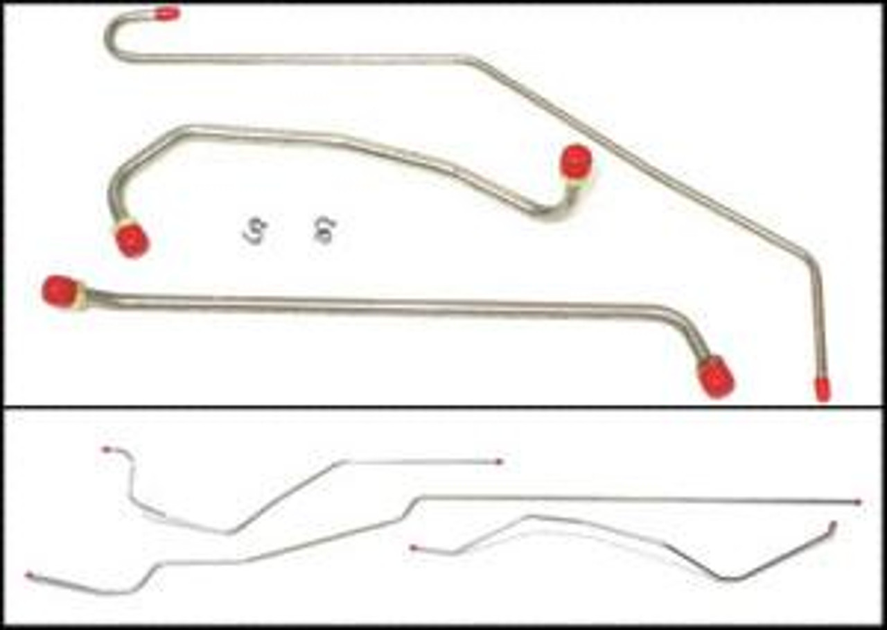1964 1965 Convertible & 65 Z-16 & El Camino front to rear brake line kit (Stainless Steel)
