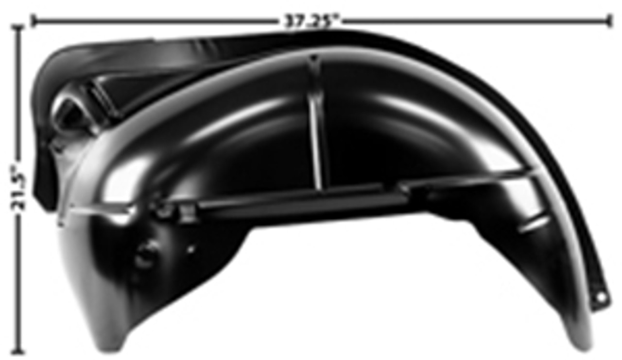 1964-67 Inner Quarter Panel Wheel House, Housing Hard Top (Left)