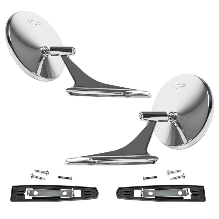1966 1967 Chevelle, Malibu or El Camino, Chrome Outside Rear View