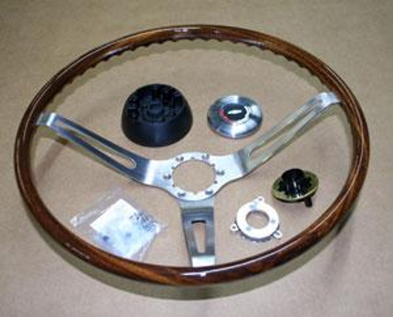 1967-68 Walnut Steering Wheel (Complete)