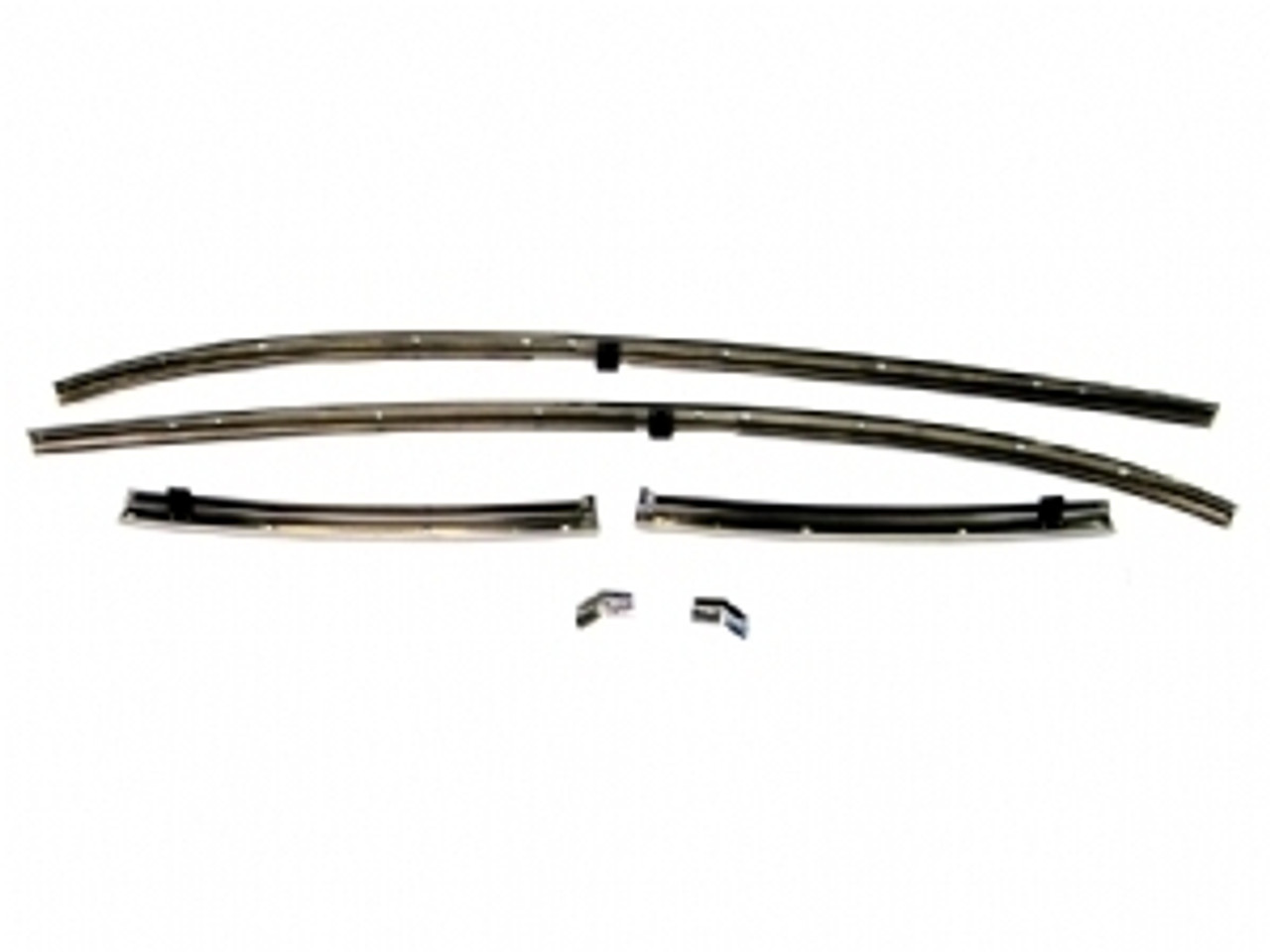 1968 1969 Roof Rail Chrome Weatherstrip Channels (set)