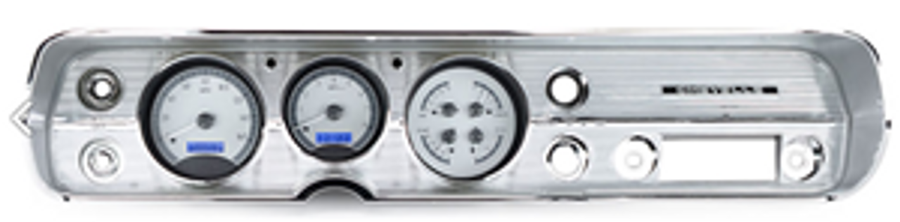 1964 1965 Dakota Digital INSTRUMENT PANEL (SILVER ALLOY, BLUE LIGHTS)