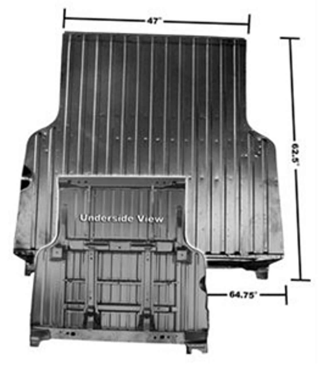 1968 72 El Camino Complete Bed Floor W Braces Roll Pan Ausley S Chevelle Parts