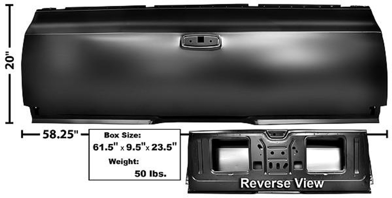 1959 el camino inner tailgate panel