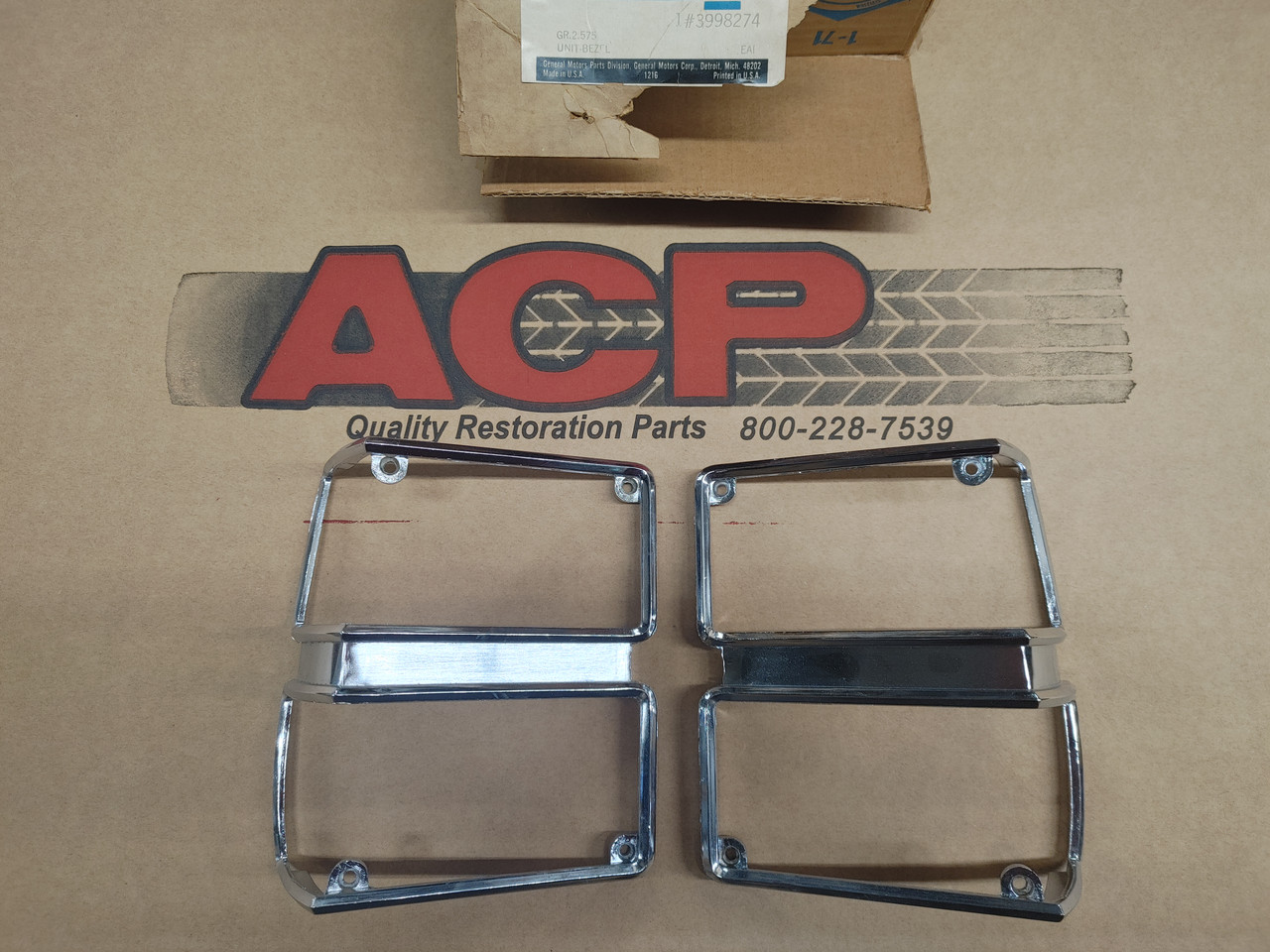 1971 NOS EL Camino & Station Wagon Parking Light Bezels (PR.)