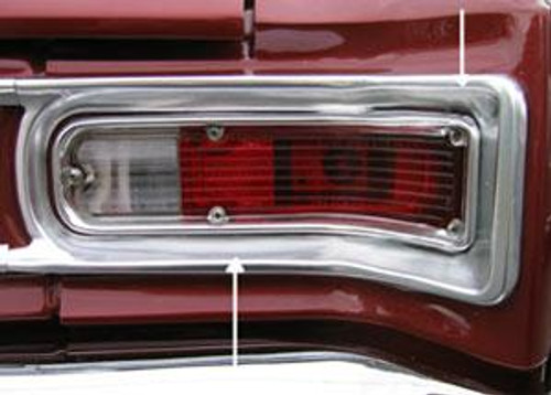 1966 Outer Taillight Bezels (Pair)