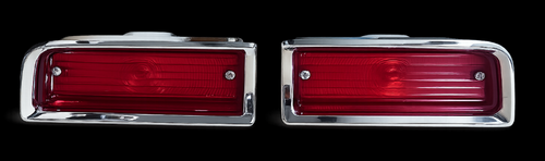 1964 Chevelle Tail Light Bezel (with Lens, Pair)