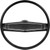 1969-70 Stock Black Steering Wheel (Complete) W/O EMBLEM