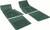 1964-72 Chevelle  Rubber Bowtie Floor Mats (Dk. Green)