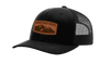 Mountain Range Leather Patch Trucker