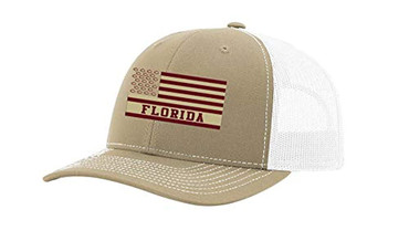 Florida College Football Team Color Trucker, Khaki/White