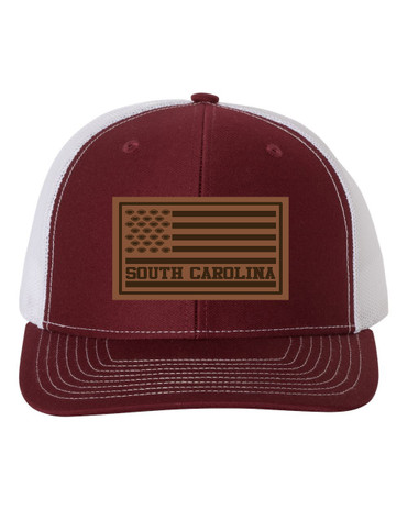 South Carolina College Football Leather Patch Trucker