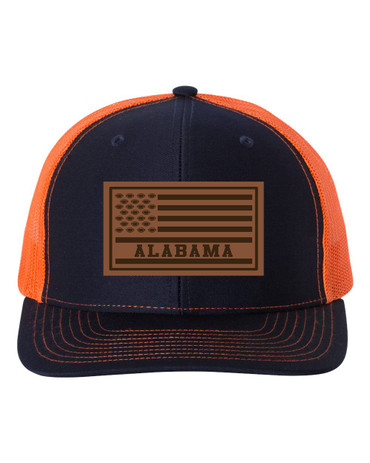 Alabama College Football Leather Patch Trucker, Auburn