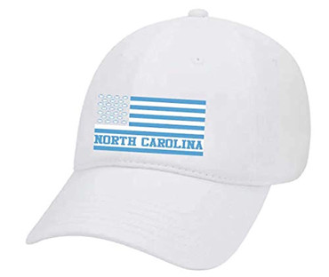 North Carolina College Football Team Color Dad Hat, White