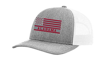 College Football Team Color Trucker, Alabama, Heather Grey/White