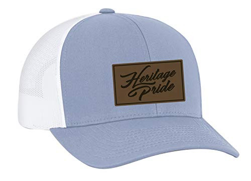 Script Leather Patch Trucker Snapback Hat