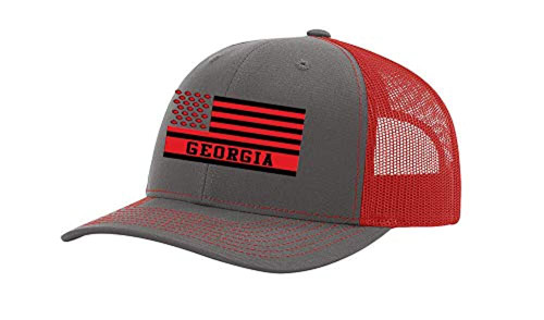 Georgia College Football Team Color Trucker, Charcoal/Red