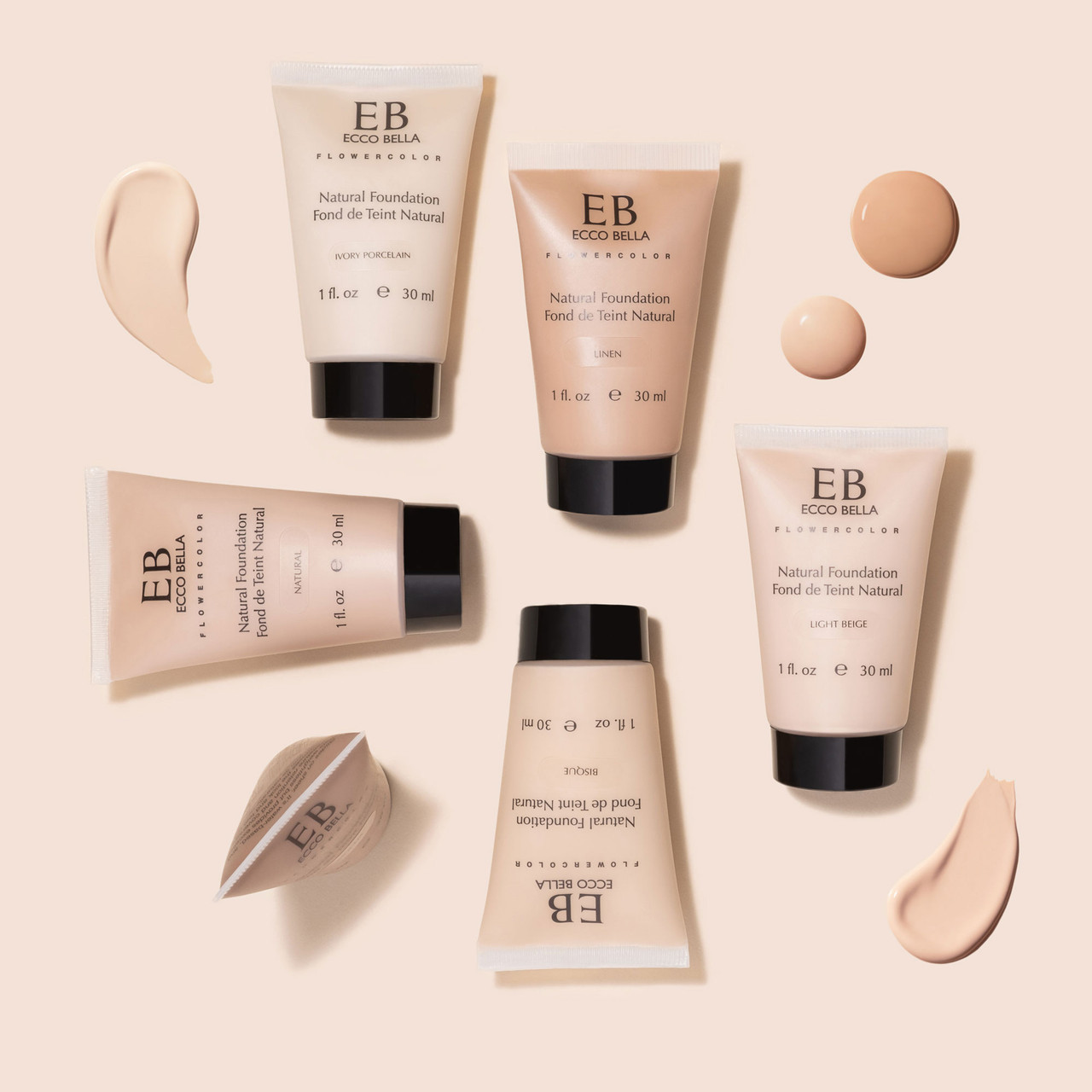 Natural FlowerColor Foundation | Skin Foundation Vegan Concealer Foundation | Ecco Bella