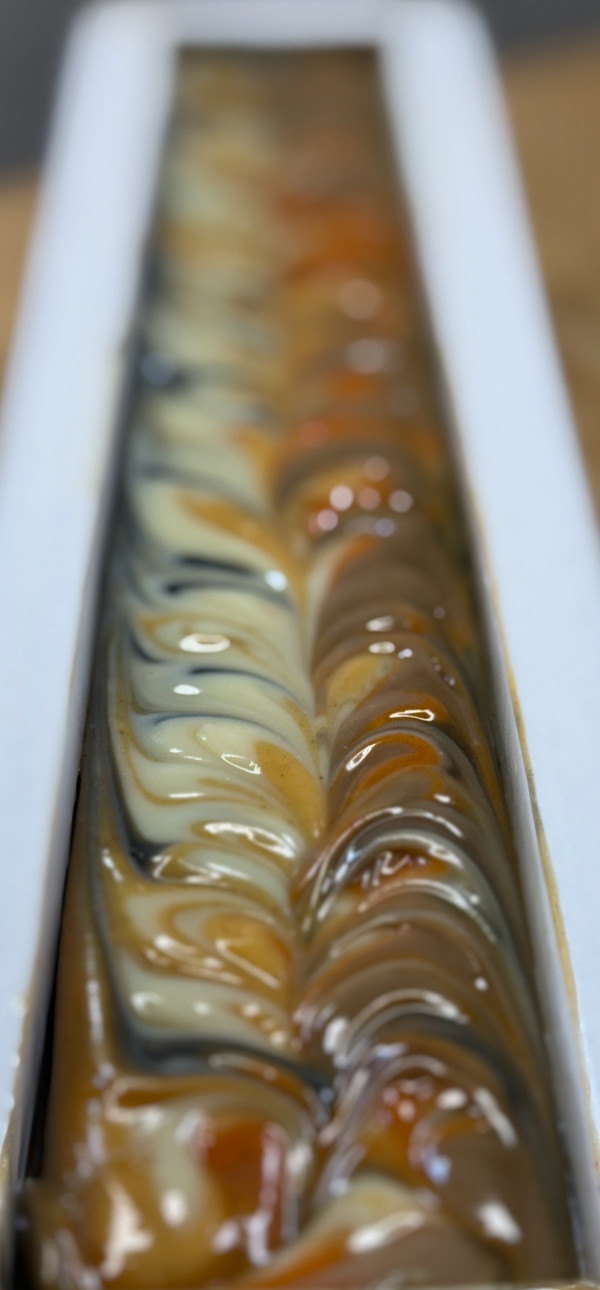Autumn Smoke | Charcoal Swirl Soap with Ginger + Black Pepper