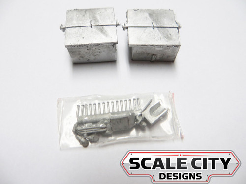 48-202 BATTERY VAULT SMALL SQUARE STYLE O SCALE FKA KEIL LINE 2 / 3 RAIL