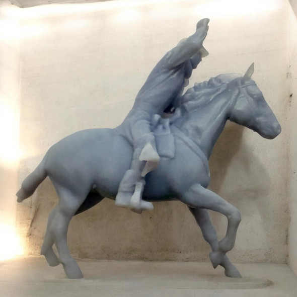 77-1016 Cowboy on horse #2 very detailed 3D printed O Scale