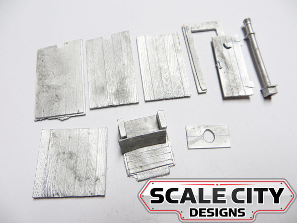 48-174 OUTHOUSE KIT OUT HOUSE VERY DETAILED O SCALE FKA KEIL LINE WHITE METAL