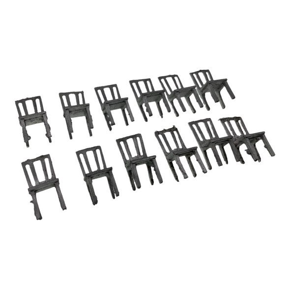 48-256 Open Back Dining Chairs Passenger Car or Building detail O scale