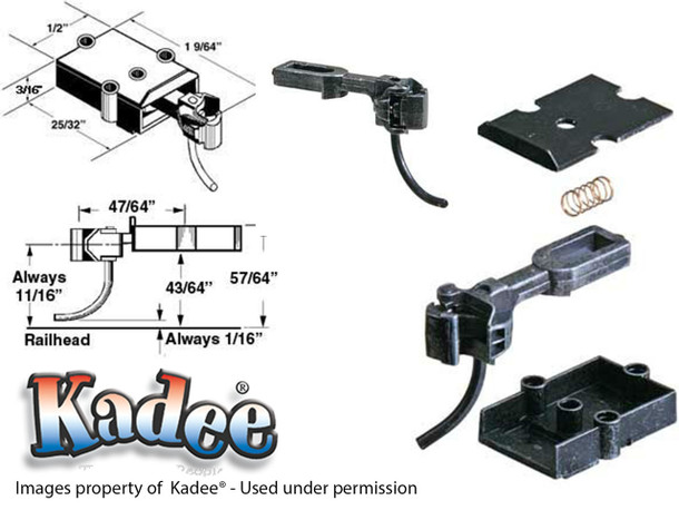 742 Kadee® O Scale Medium Overset Shank Metal Coupler plastic box for Brass